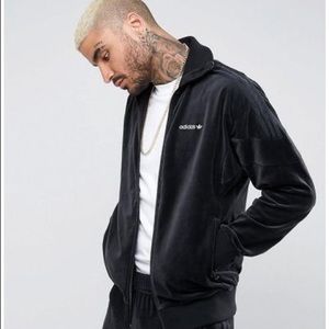 Adidas Black/Black Velvet Track Suit Jacket